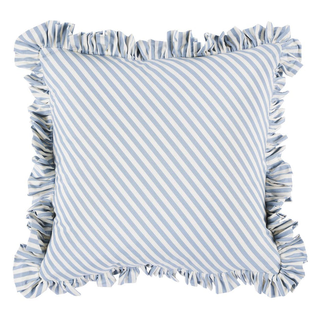 Schumacher Sky 22" x 22" Brigitte Stripe Pillow