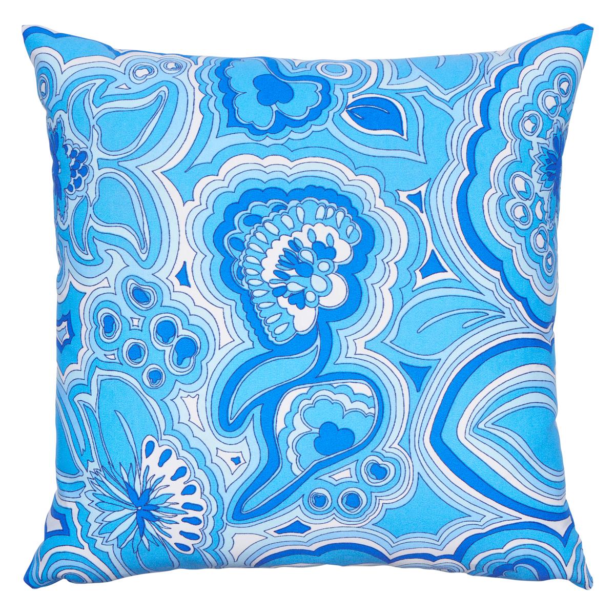 Schumacher Horizon Blue 20" x 20" Morning Sunrise I/O Pillow