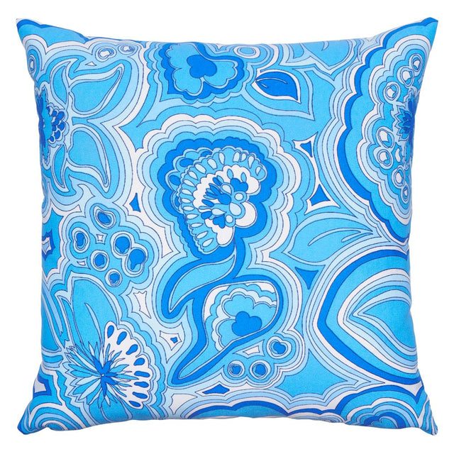 Schumacher Horizon Blue 20" x 20" Morning Sunrise I/O Pillow