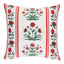 Schumacher Red 18" x 18" Royal Poppy Stripe Pillow