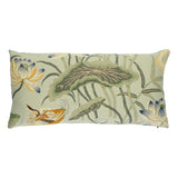 Schumacher Aqua 24" x 12" Lotus Garden Pillow