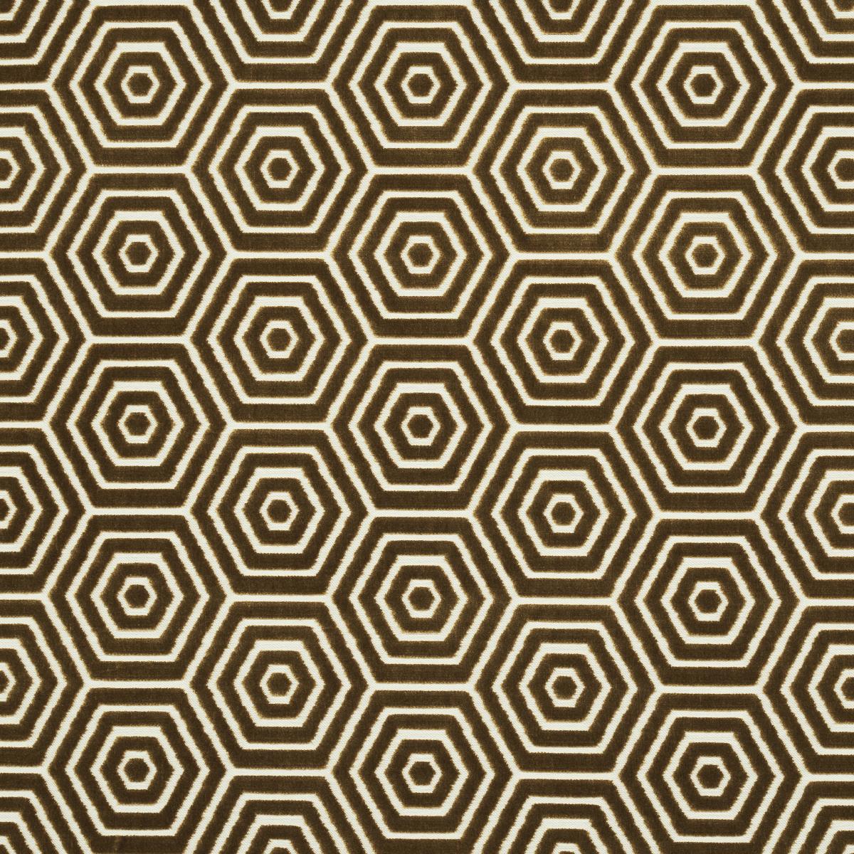 Schumacher Bees Knees Cut Velvet Gold Fabric