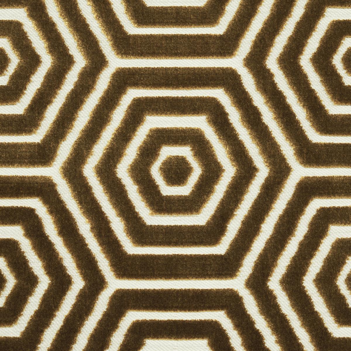 Schumacher Bees Knees Cut Velvet Gold Fabric