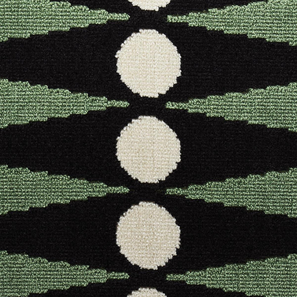 Schumacher Backgammon Cut Velvet Green Fabric