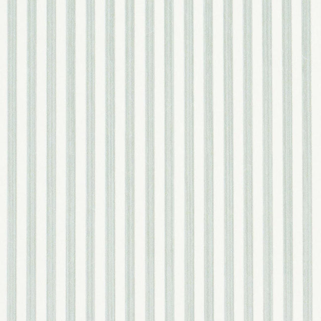 Schumacher Edwin Stripe Narrow Eucalyptus Wallpaper