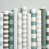 Schumacher Edwin Stripe Narrow Eucalyptus Wallpaper