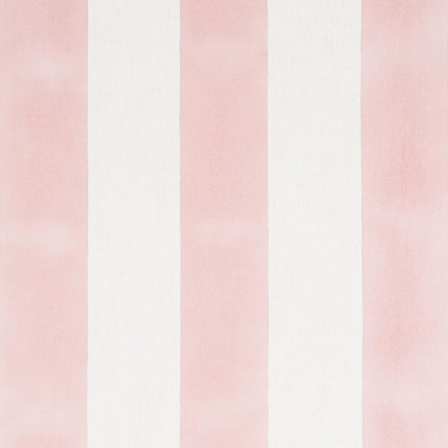 Schumacher Wide Hand Block Stripe Pink Fabric