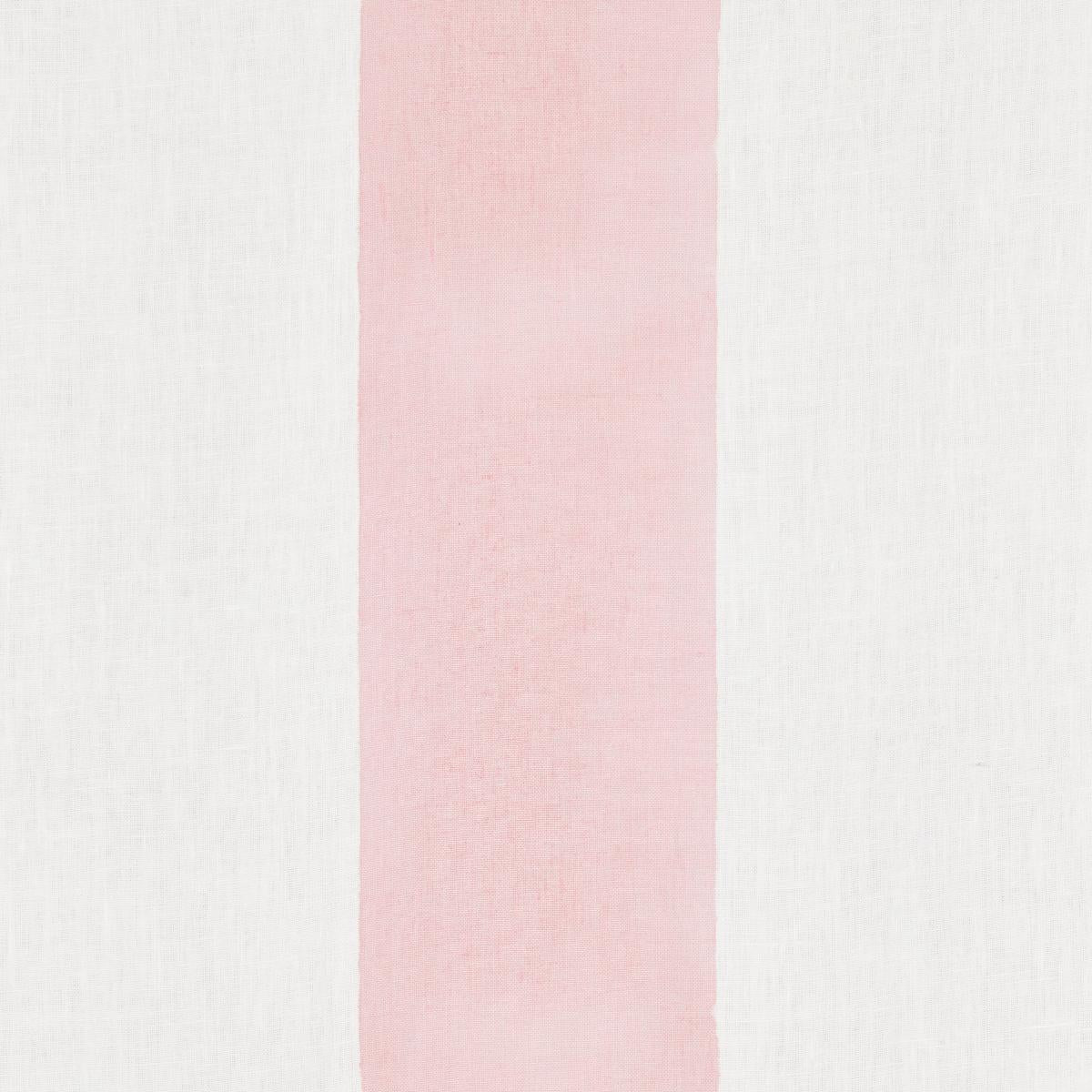 Schumacher Wide Hand Block Stripe Pink Fabric