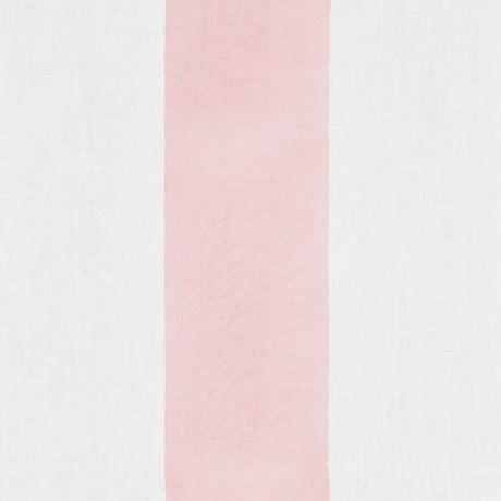 Schumacher Wide Hand Block Stripe Pink Fabric