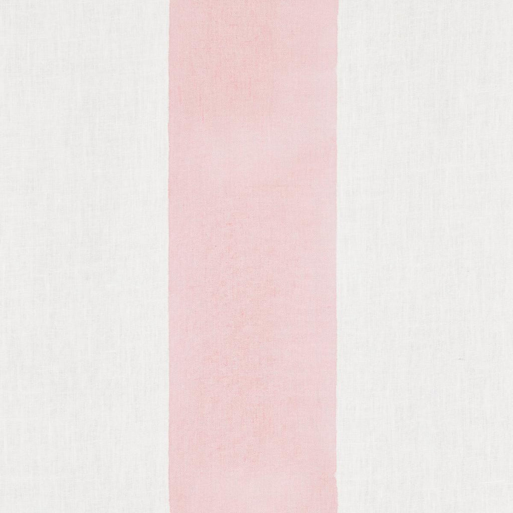 Schumacher Wide Hand Block Stripe Pink Fabric