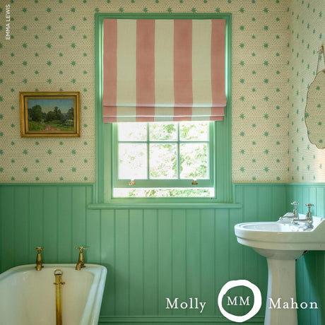 Schumacher Wide Hand Block Stripe Pink Fabric