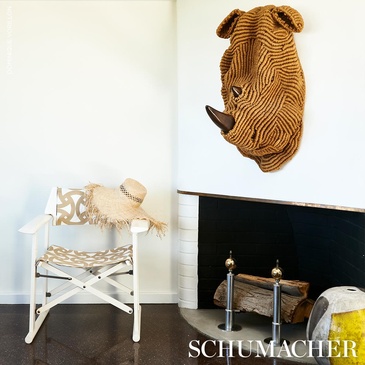 Schumacher Santorini Print Indoor/Outdoor Desert Fabric