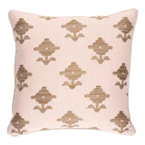 Schumacher Blush 18" x 18" Rubia Embroidery Pillow