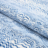 Schumacher Ink Wave Print Indoor/Outdoor Indigo Fabric