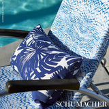 Schumacher Ink Wave Print Indoor/Outdoor Indigo Fabric
