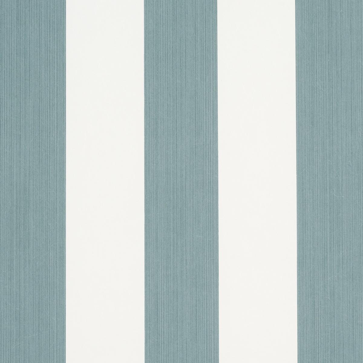 Schumacher Edwin Stripe Wide Teal Wallpaper