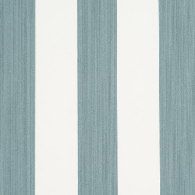 Schumacher Edwin Stripe Wide Teal Wallpaper