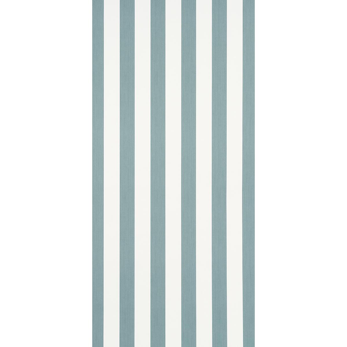 Schumacher Edwin Stripe Wide Teal Wallpaper