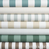 Schumacher Edwin Stripe Wide Teal Wallpaper