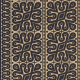 Schumacher Borneo Grasscloth Black Wallpaper