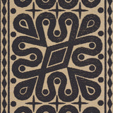 Schumacher Borneo Grasscloth Black Wallpaper