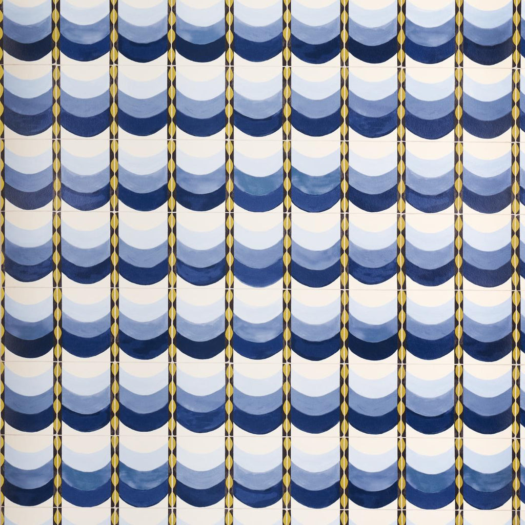 Schumacher Sintra Blue Wallpaper