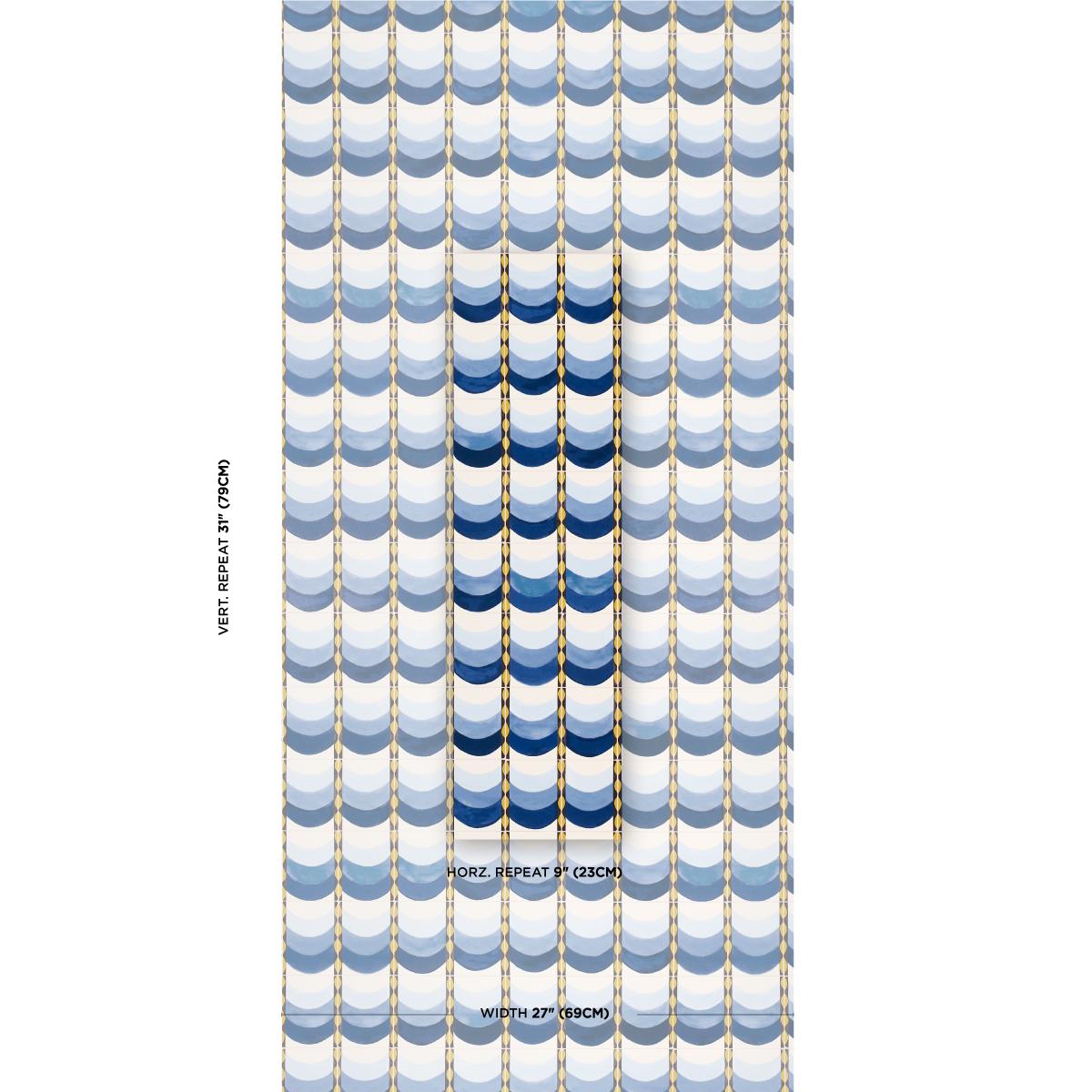 Schumacher Sintra Blue Wallpaper