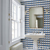 Schumacher Sintra Blue Wallpaper
