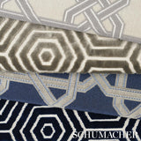 Schumacher Le Maroc Pingl Dove Fabric