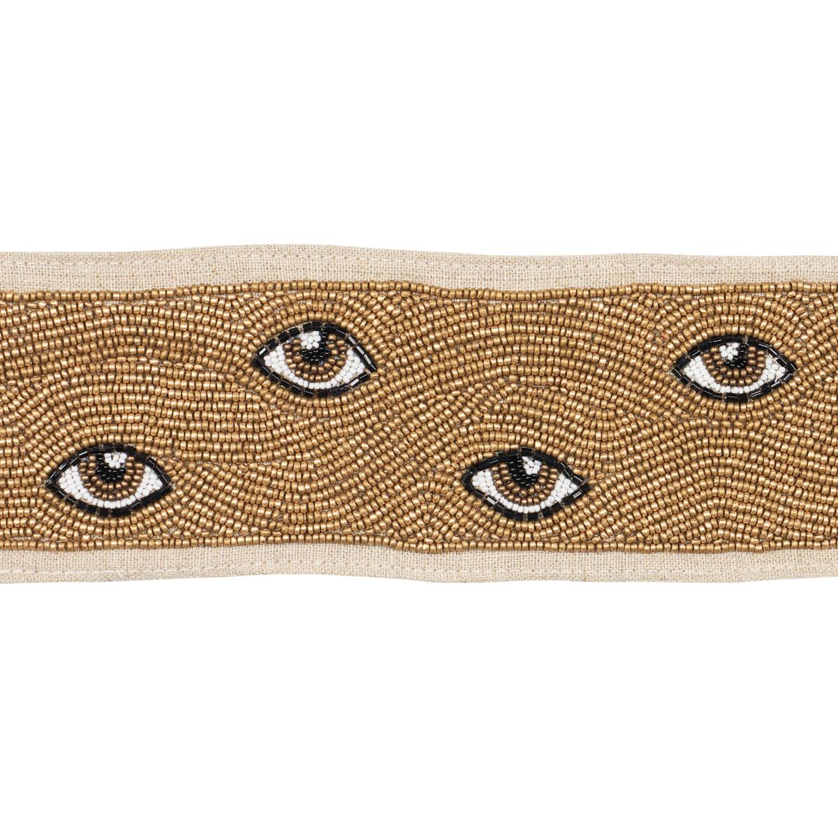 Schumacher Brown & Gold Mind'S Eye Beaded Tape