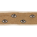 Schumacher Brown & Gold Mind'S Eye Beaded Tape