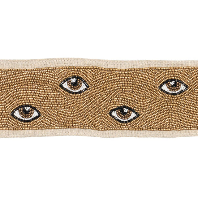 Schumacher Brown & Gold Mind'S Eye Beaded Tape
