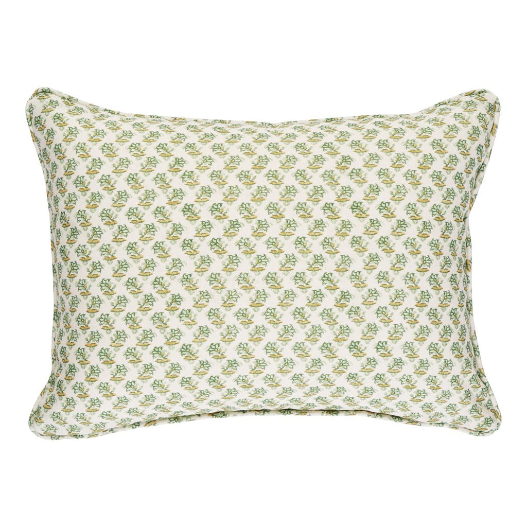 Schumacher Oleander I/O Leaf Green 16" x 12" Pillow