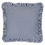 Schumacher Navy 14" x 14" Brigitte Stripe Pillow