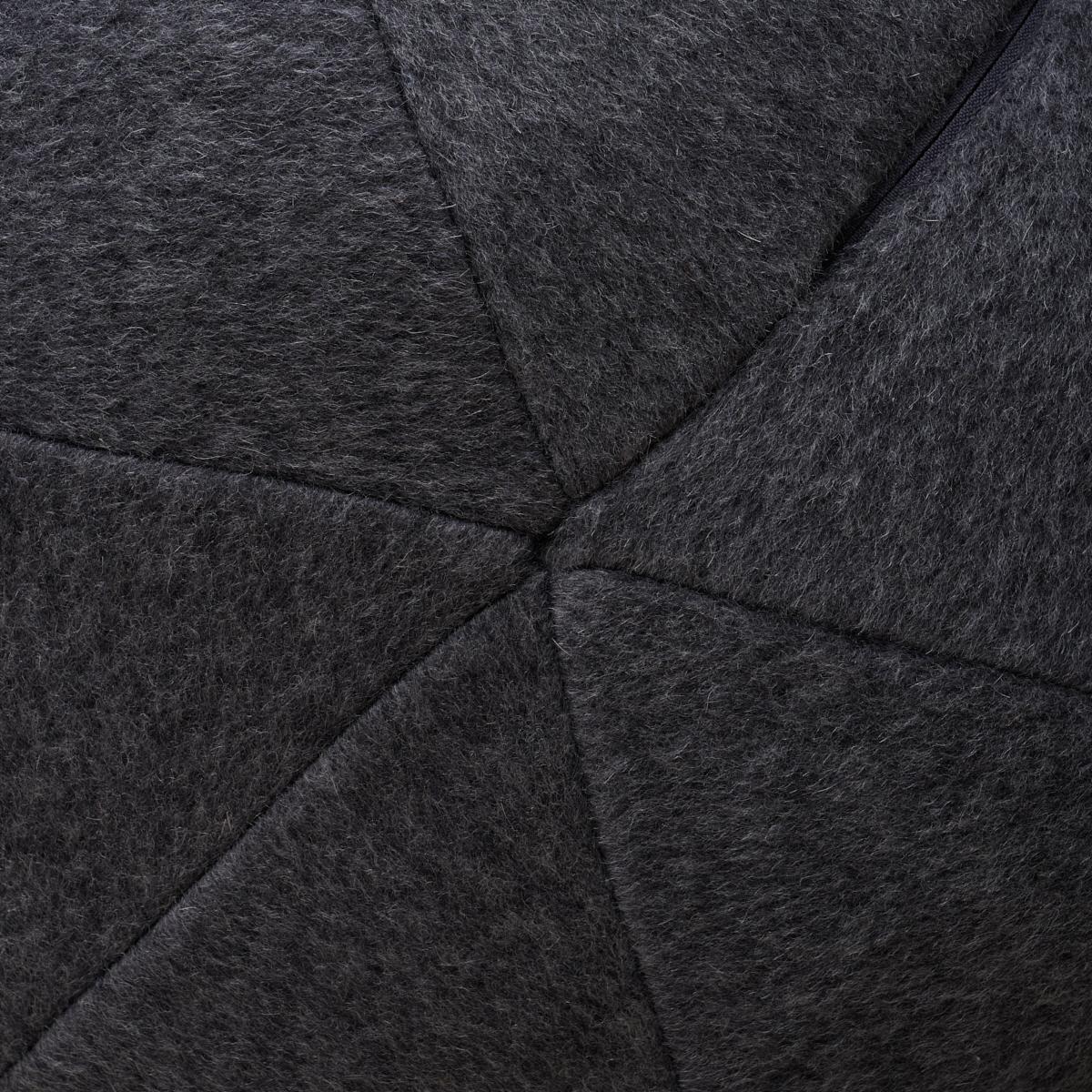 Schumacher Smoke 12" x 12" Dixon Mohair Sphere Pillow