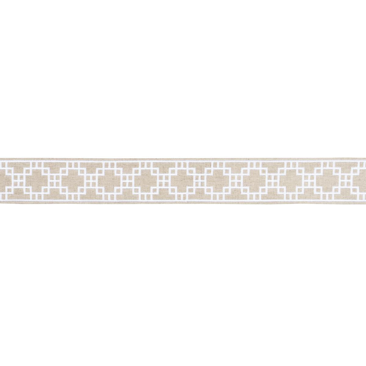 Schumacher Squared Away Trellis Tape Natural Trim