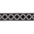 Schumacher Squared Away Trellis Tape Black Trim