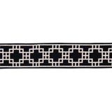 Schumacher Squared Away Trellis Tape Black Trim