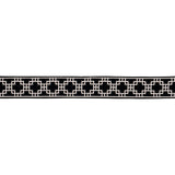 Schumacher Squared Away Trellis Tape Black Trim