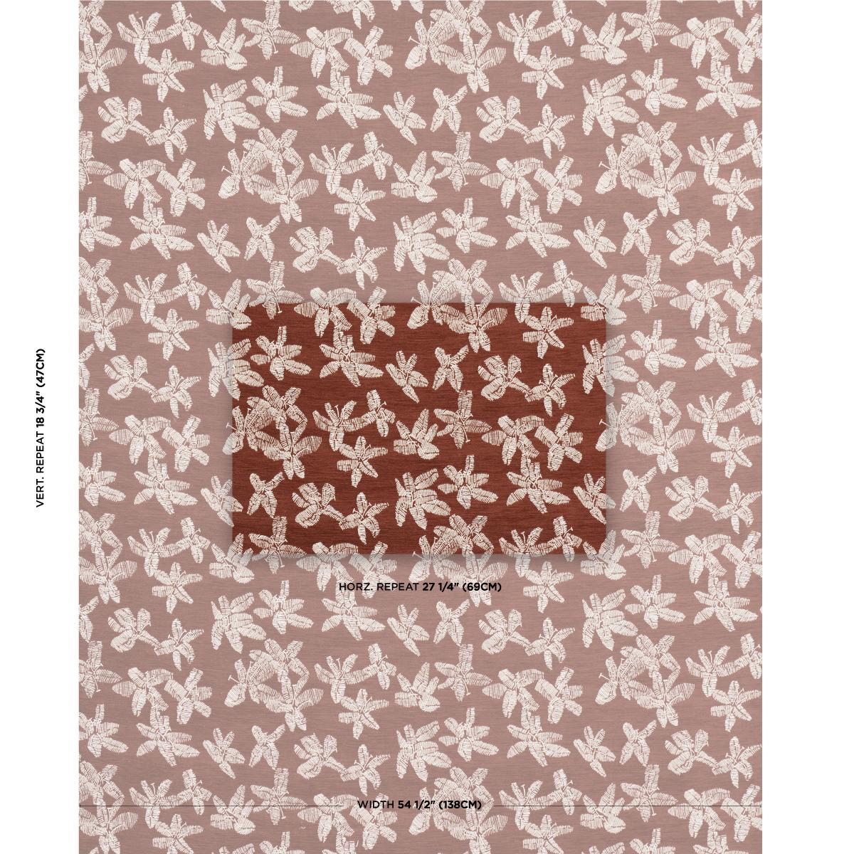 Schumacher Hibiscus Teak Fabric