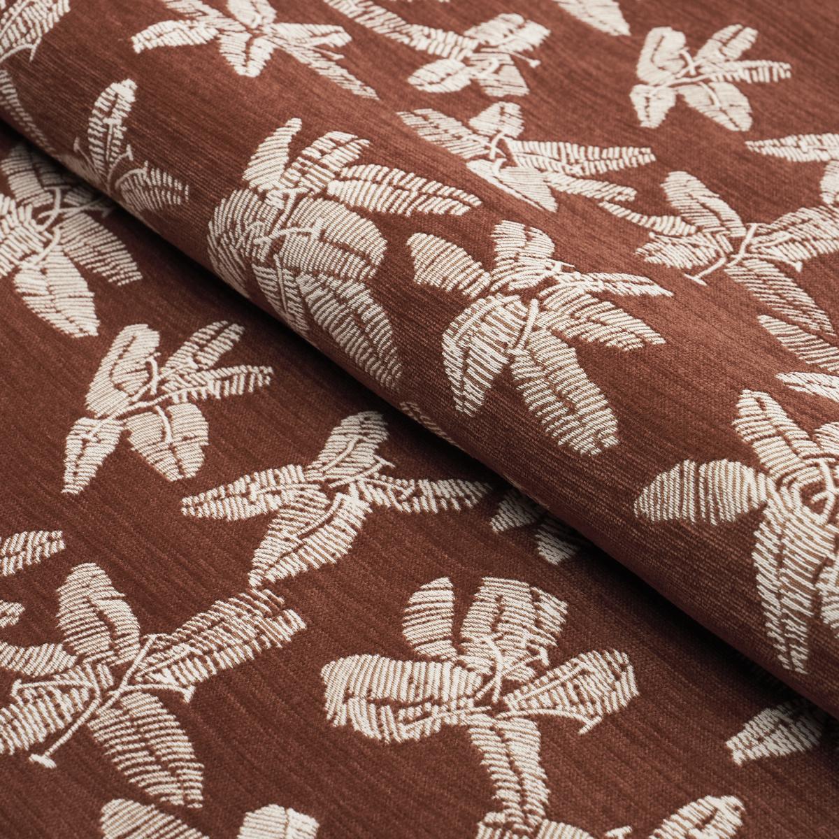 Schumacher Hibiscus Teak Fabric