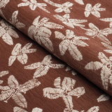 Schumacher Hibiscus Teak Fabric