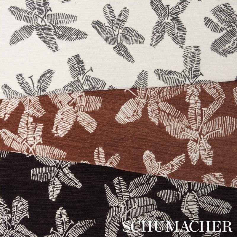 Schumacher Hibiscus Teak Fabric