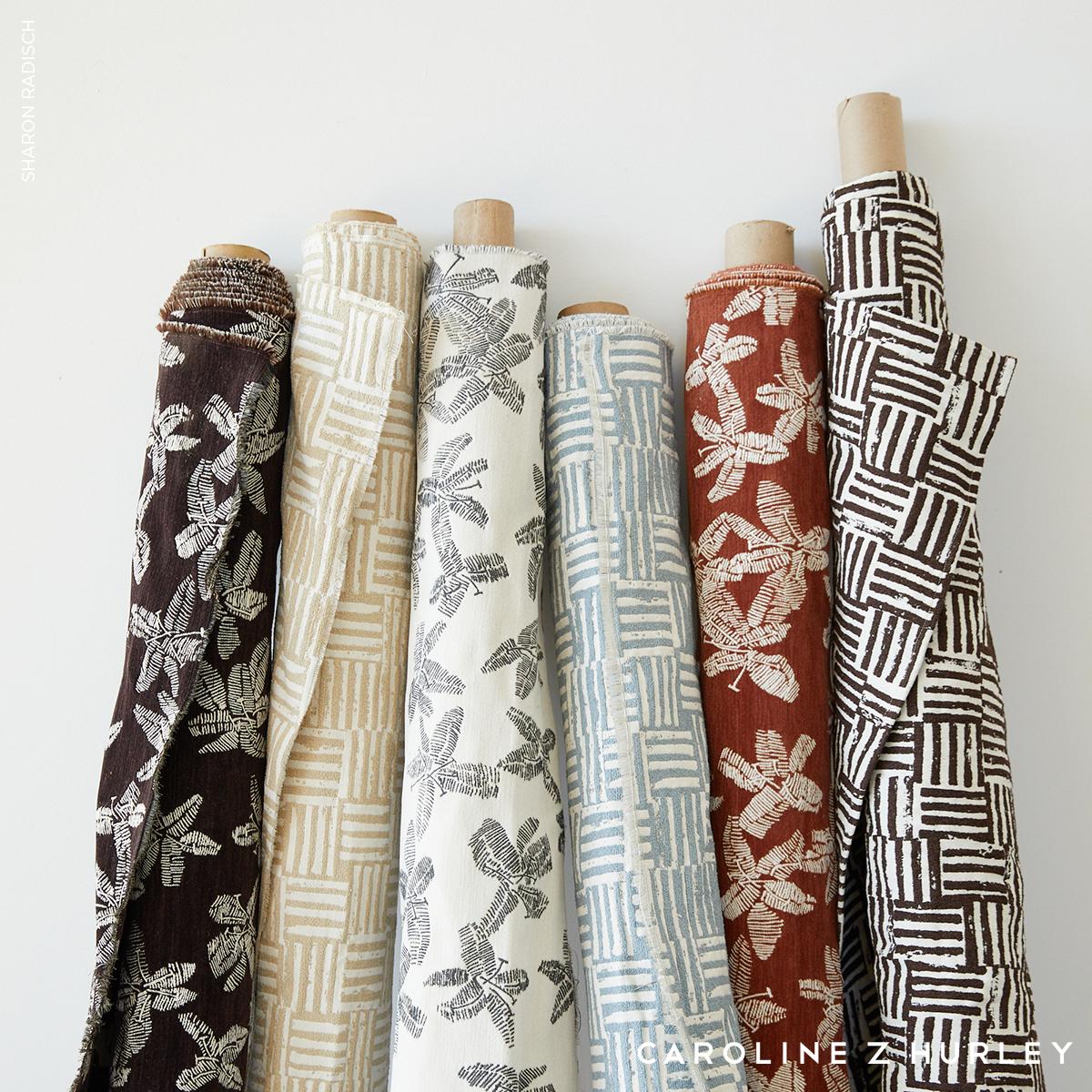 Schumacher Hibiscus Teak Fabric