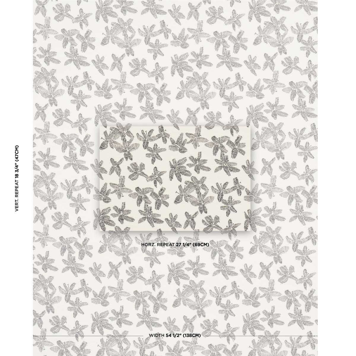 Schumacher Hibiscus Black & White Fabric