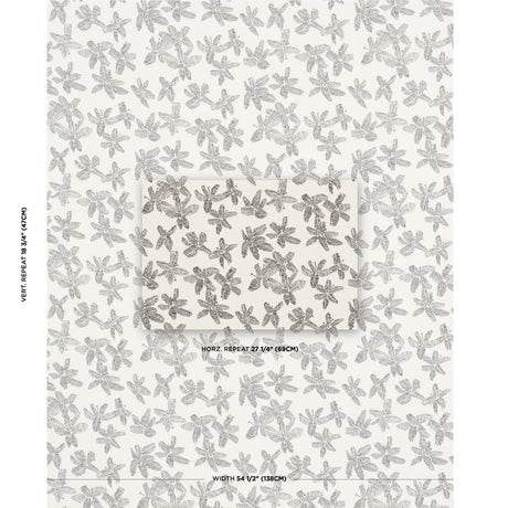 Schumacher Hibiscus Black & White Fabric