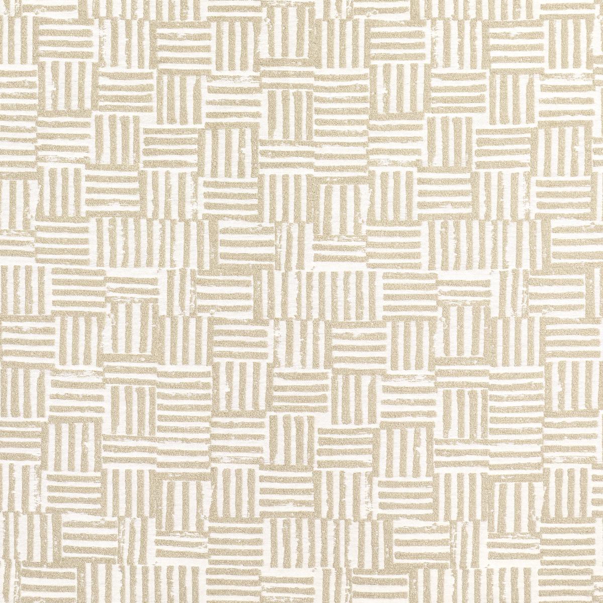 Schumacher Patchwork Sand Fabric