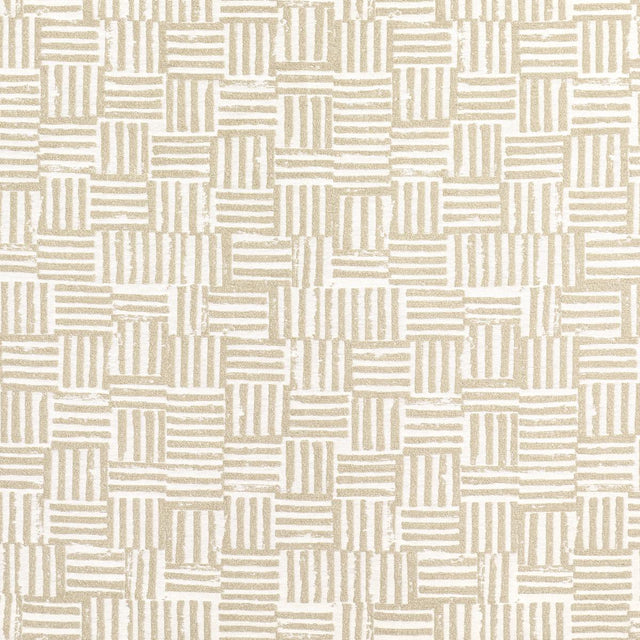 Schumacher Patchwork Sand Fabric