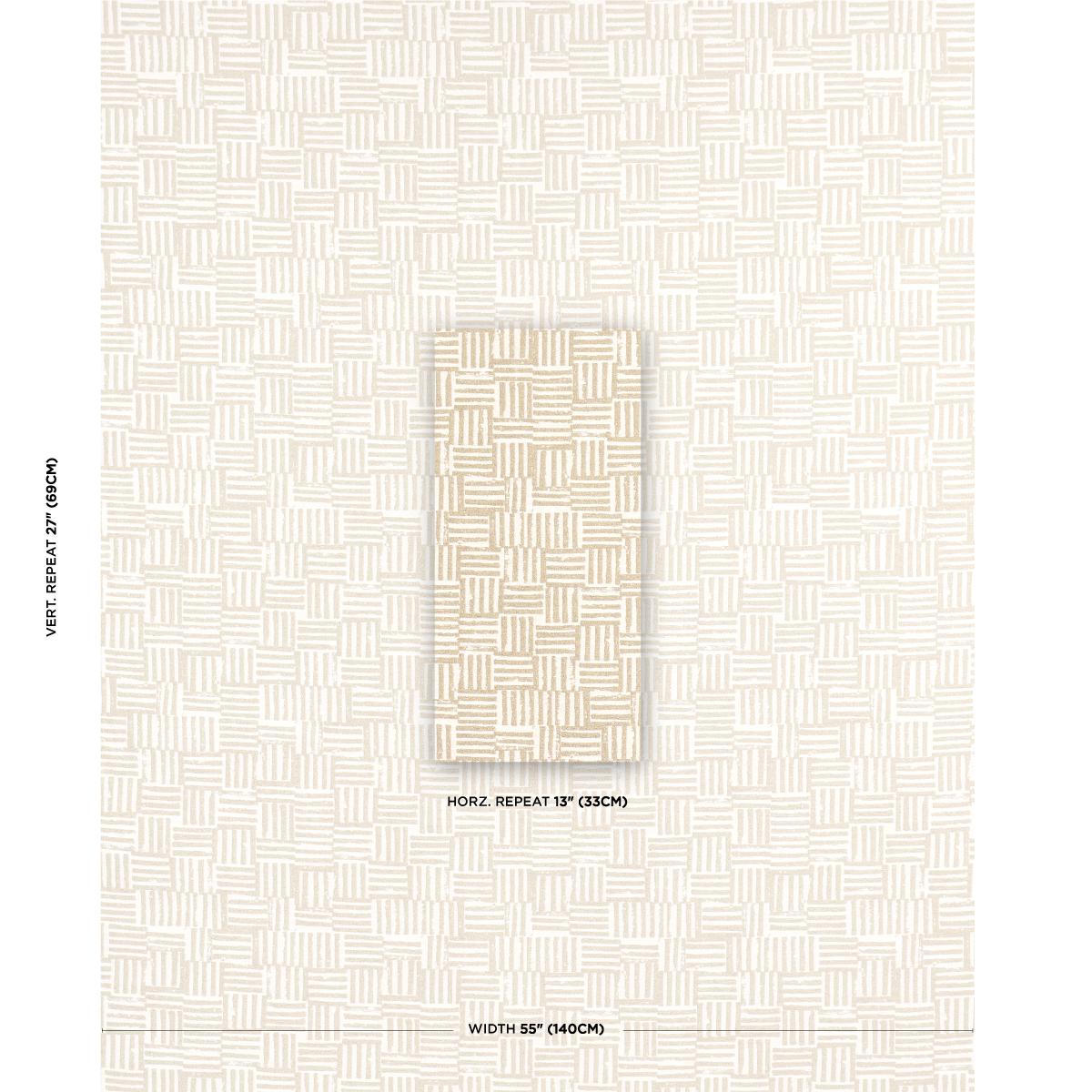 Schumacher Patchwork Sand Fabric