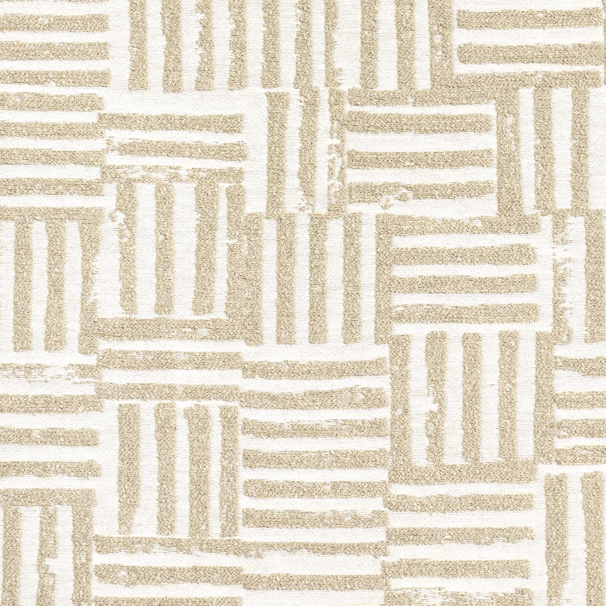 Schumacher Patchwork Sand Fabric